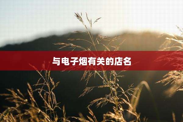 与电子烟有关的店名