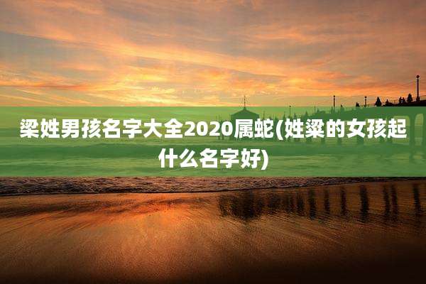 梁姓男孩名字大全2020属蛇(姓粱的女孩起什么名字好)
