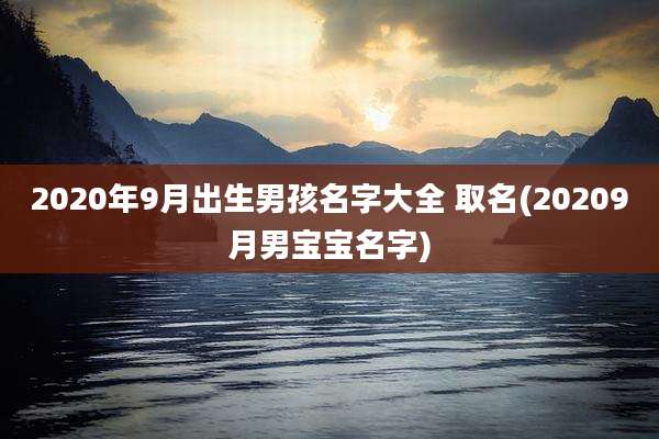 2020年9月出生男孩名字大全 取名(20209月男宝宝名字)