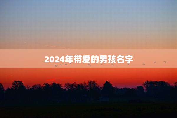 2024年带爱的男孩名字