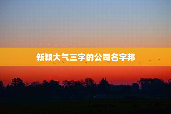 新颖大气三字的公司名字邦