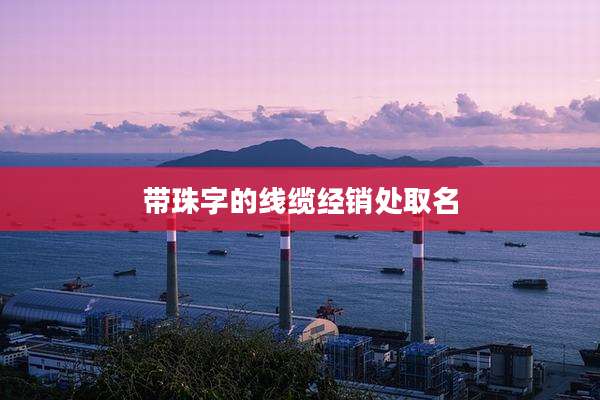 带珠字的线缆经销处取名