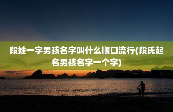 段姓一字男孩名字叫什么顺口流行(段氏起名男孩名字一个字)