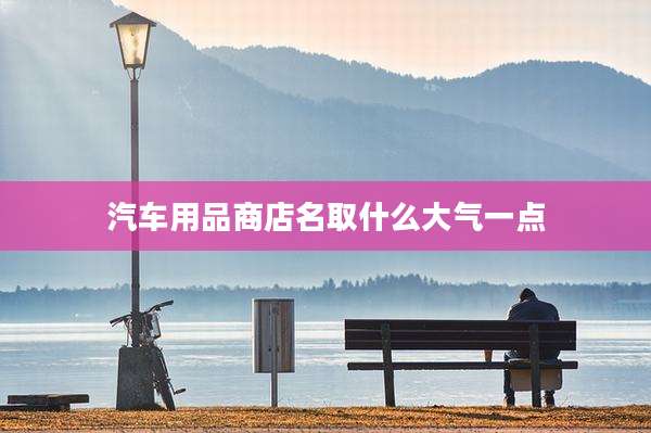 汽车用品商店名取什么大气一点