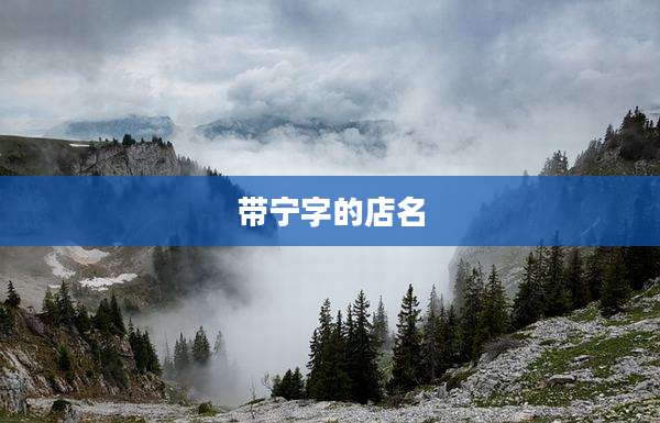 带宁字的店名