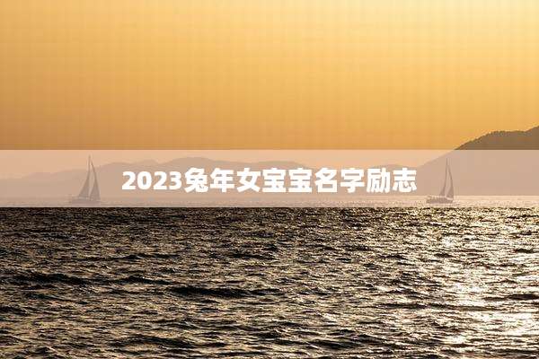2023兔年女宝宝名字励志