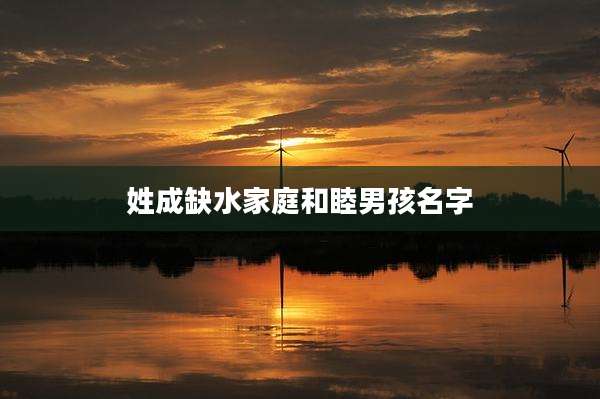 姓成缺水家庭和睦男孩名字