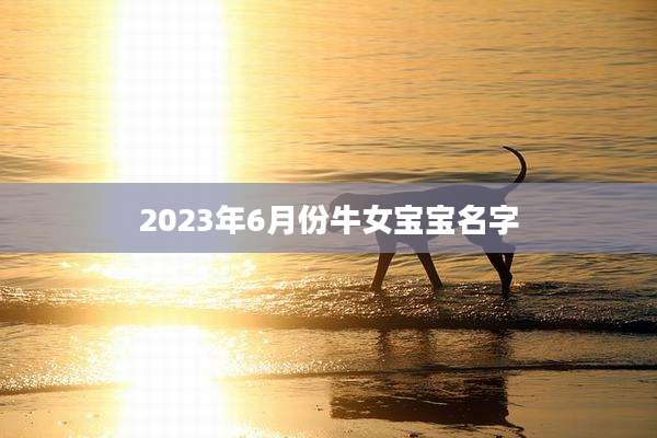 2023年6月份牛女宝宝名字