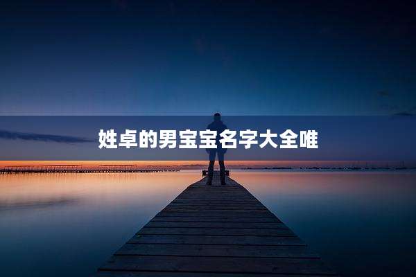 姓卓的男宝宝名字大全唯