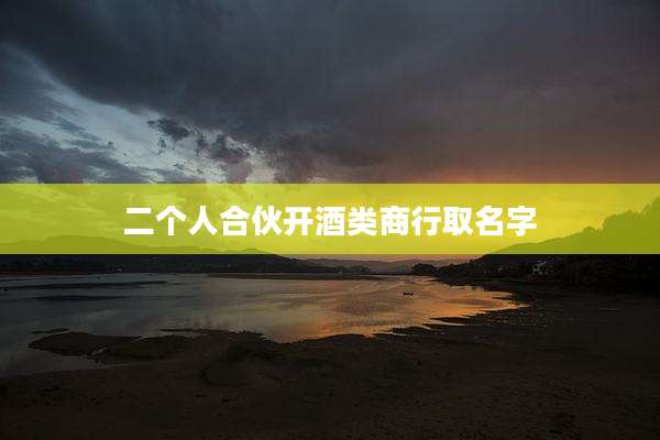 二个人合伙开酒类商行取名字