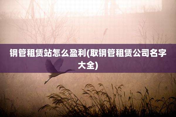 钢管租赁站怎么盈利(取钢管租赁公司名字大全)