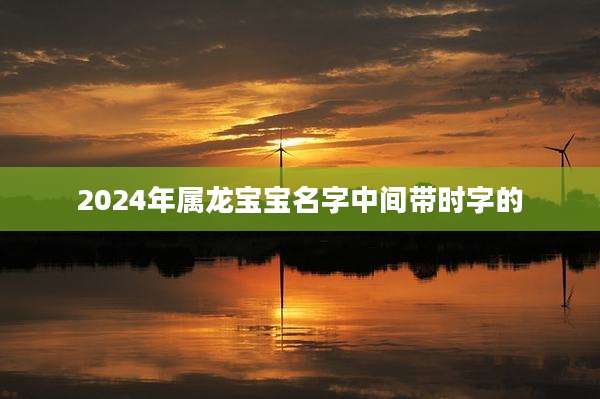 2024年属龙宝宝名字中间带时字的