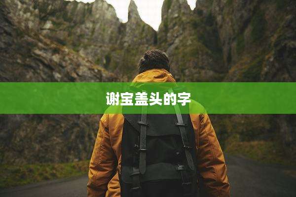 谢宝盖头的字