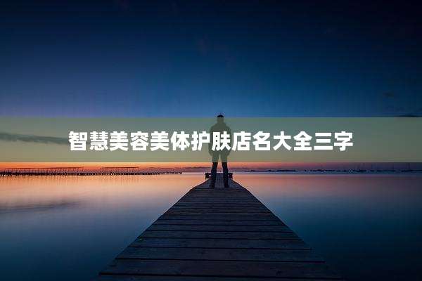智慧美容美体护肤店名大全三字