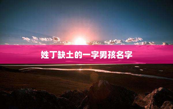 姓丁缺土的一字男孩名字