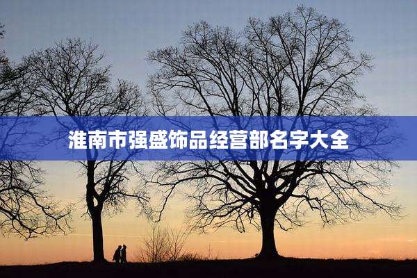 淮南市强盛饰品经营部名字大全
