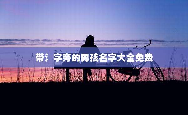 带氵字旁的男孩名字大全免费