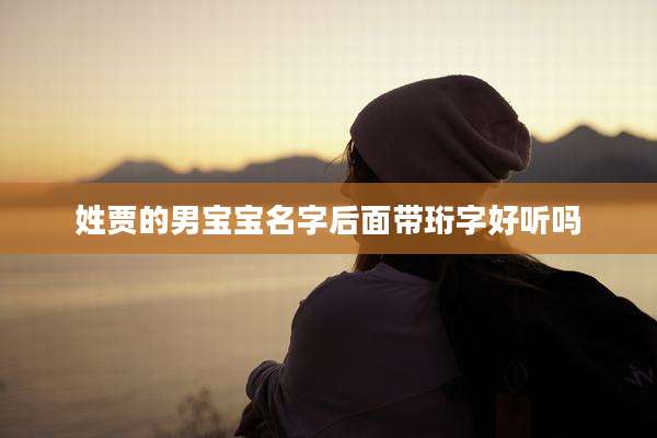姓贾的男宝宝名字后面带珩字好听吗