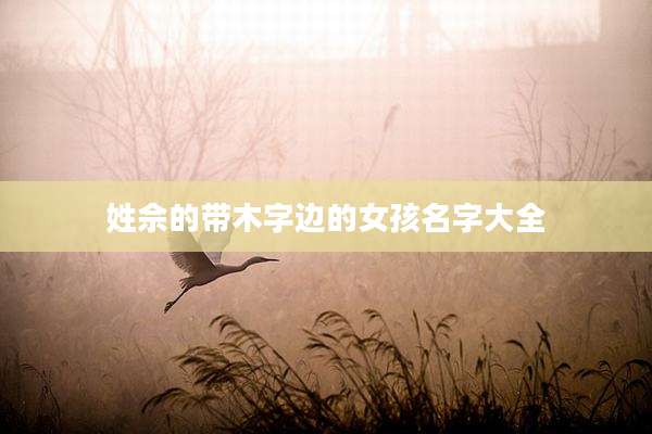 姓佘的带木字边的女孩名字大全