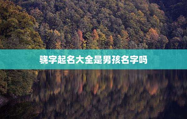 骁字起名大全是男孩名字吗