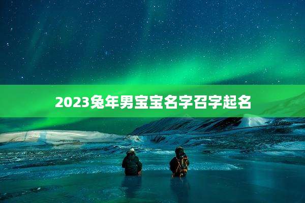 2023兔年男宝宝名字召字起名
