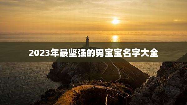 2023年最坚强的男宝宝名字大全