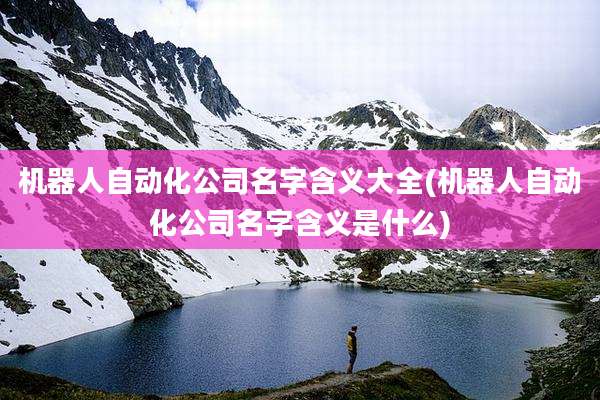 机器人自动化公司名字含义大全(机器人自动化公司名字含义是什么)