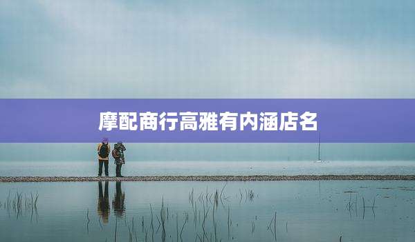 摩配商行高雅有内涵店名