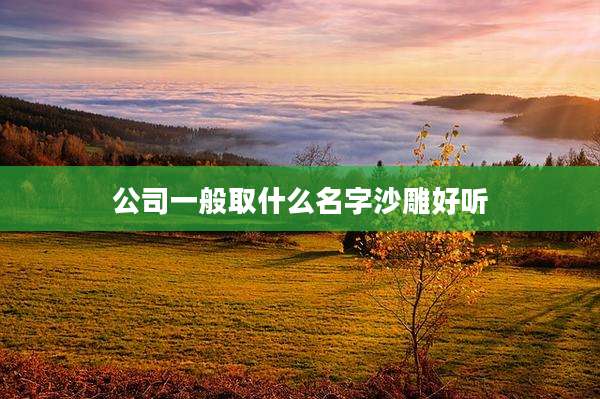 公司一般取什么名字沙雕好听