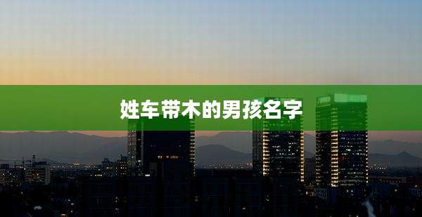 姓车带木的男孩名字