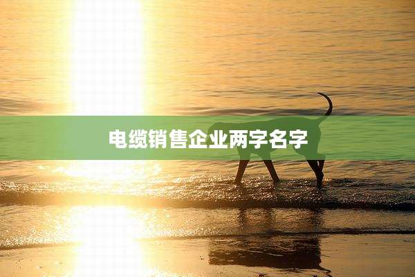 电缆销售企业两字名字