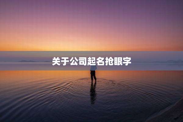 关于公司起名抢眼字