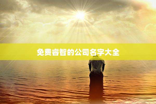 免费睿智的公司名字大全