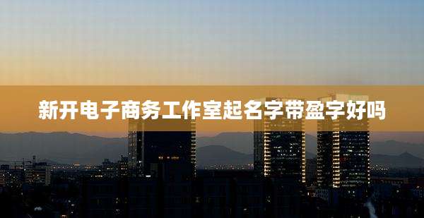 新开电子商务工作室起名字带盈字好吗