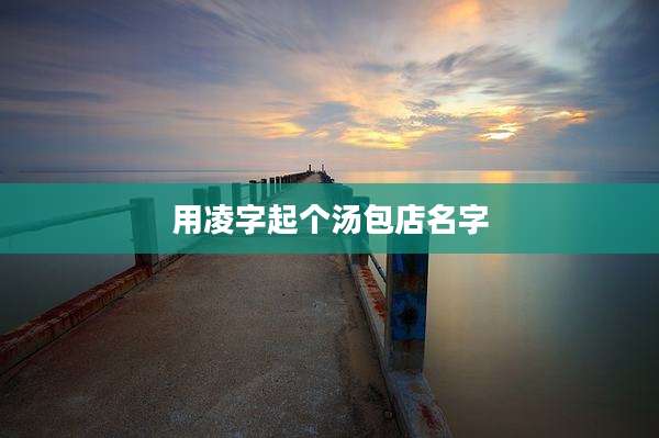 用凌字起个汤包店名字