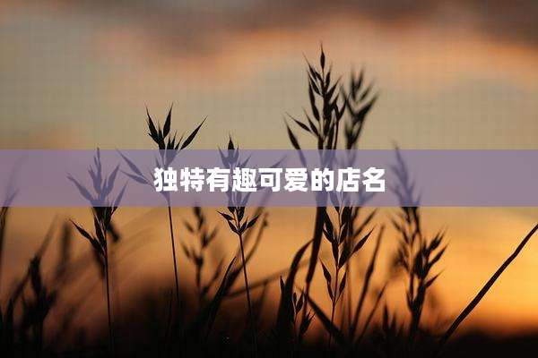 独特有趣可爱的店名