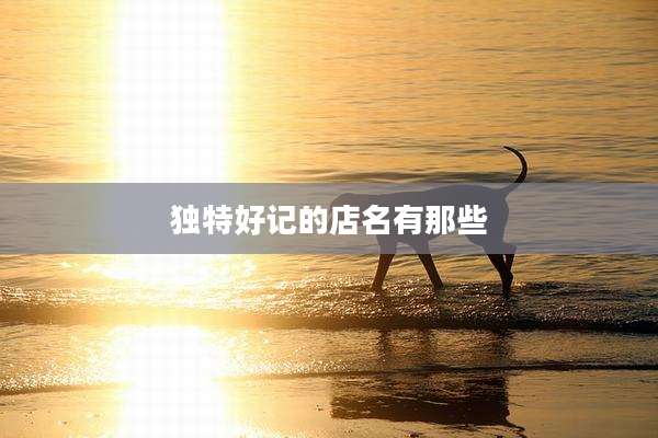 独特好记的店名有那些