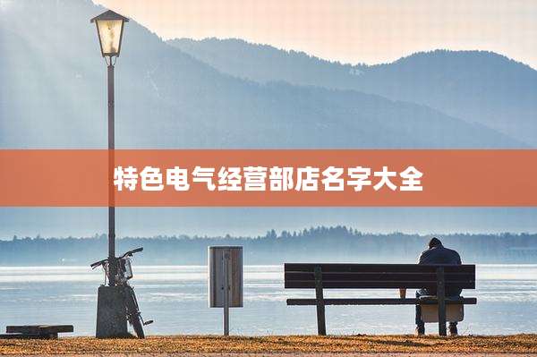 特色电气经营部店名字大全