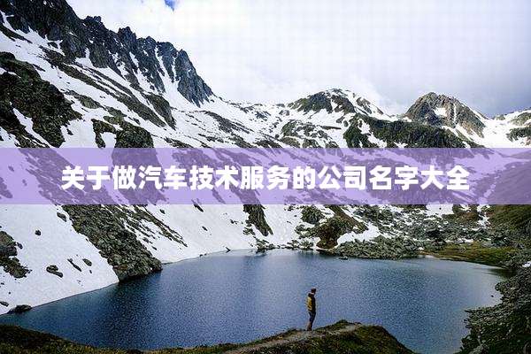 关于做汽车技术服务的公司名字大全