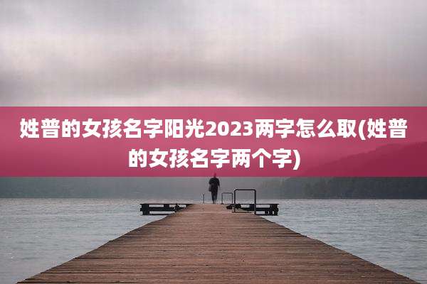姓普的女孩名字阳光2023两字怎么取(姓普的女孩名字两个字)