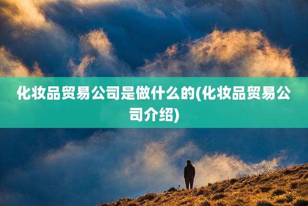 化妆品贸易公司是做什么的(化妆品贸易公司介绍)