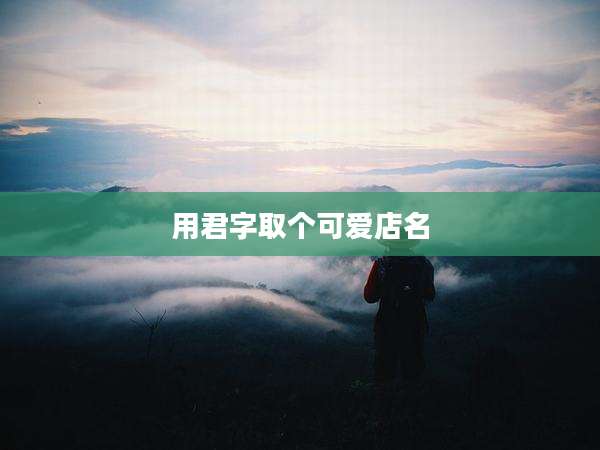用君字取个可爱店名