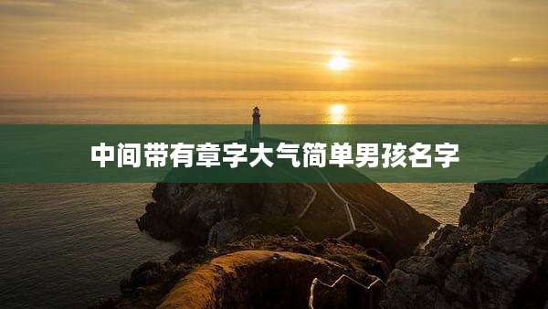 中间带有章字大气简单男孩名字