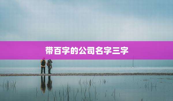 带百字的公司名字三字