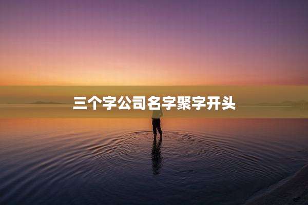 三个字公司名字聚字开头