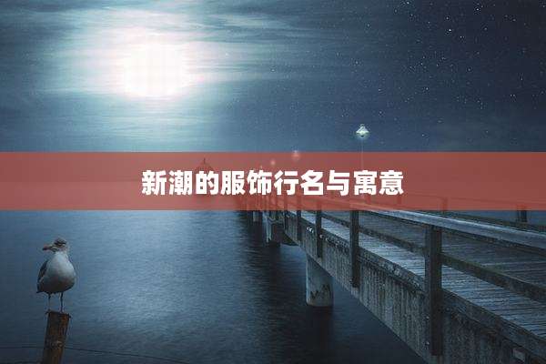 新潮的服饰行名与寓意