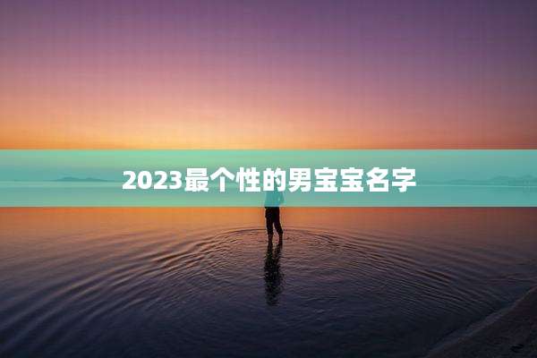2023最个性的男宝宝名字
