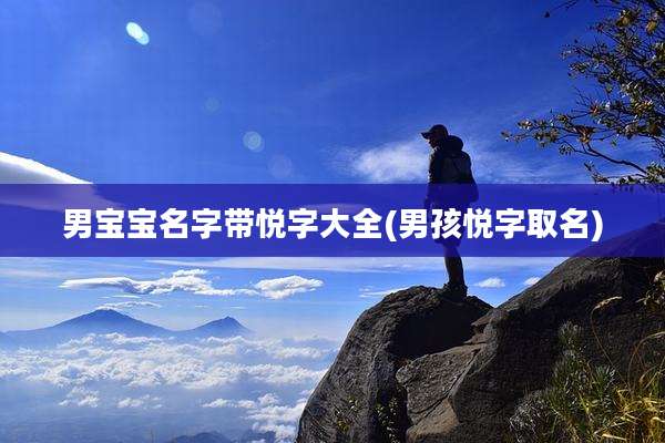 男宝宝名字带悦字大全(男孩悦字取名)