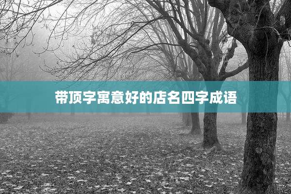 带顶字寓意好的店名四字成语