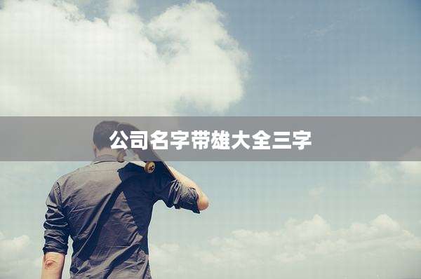 公司名字带雄大全三字